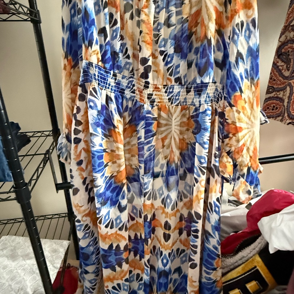 Elegant Multicolor Maxi Dress